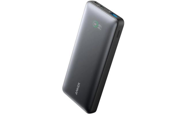 Anker 533 Power Bank10000mah Portable Charger-A1249 (PowerCore 25W) With 3 Port, 2 USB-C, 1 USB-A Fast Charging Battery Pack For iPhone Series, iPad, Samsung, Android and More - Black